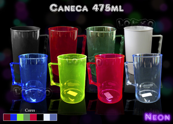 Caneca neon 475ml